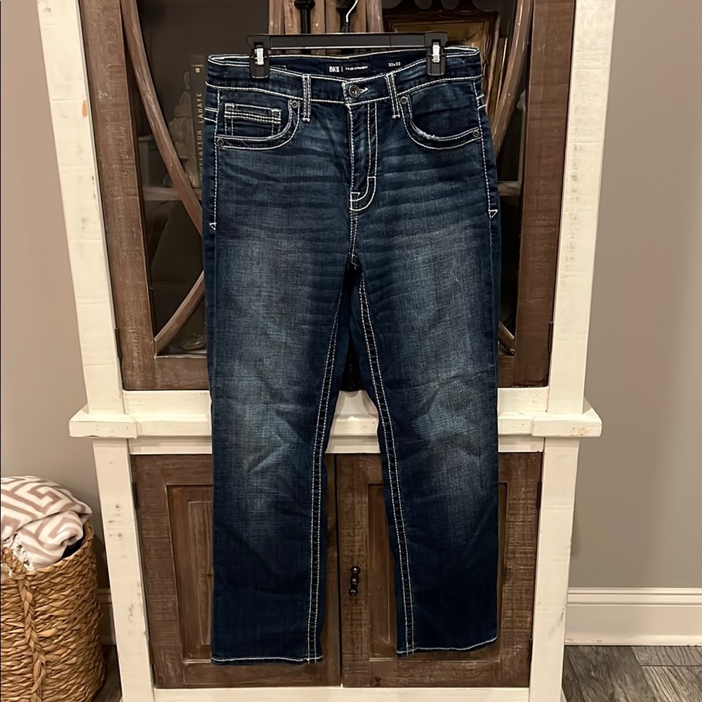BKE Tyler Straight Jeans with Classic Indigo Wash
